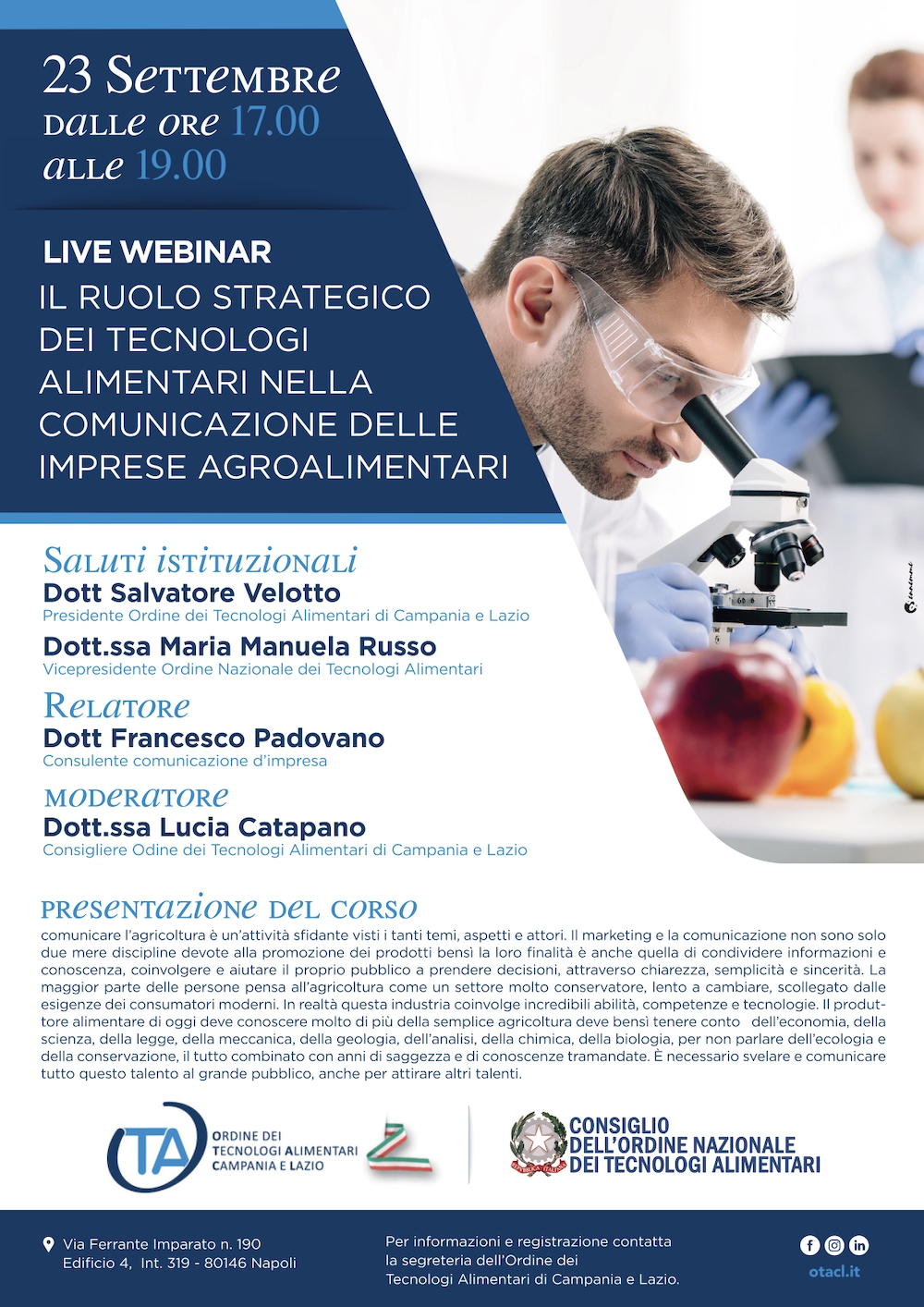 Il Ruolo strategico dei Tecnologi Alimentari nella comunicazione delle imprese agroalimentari